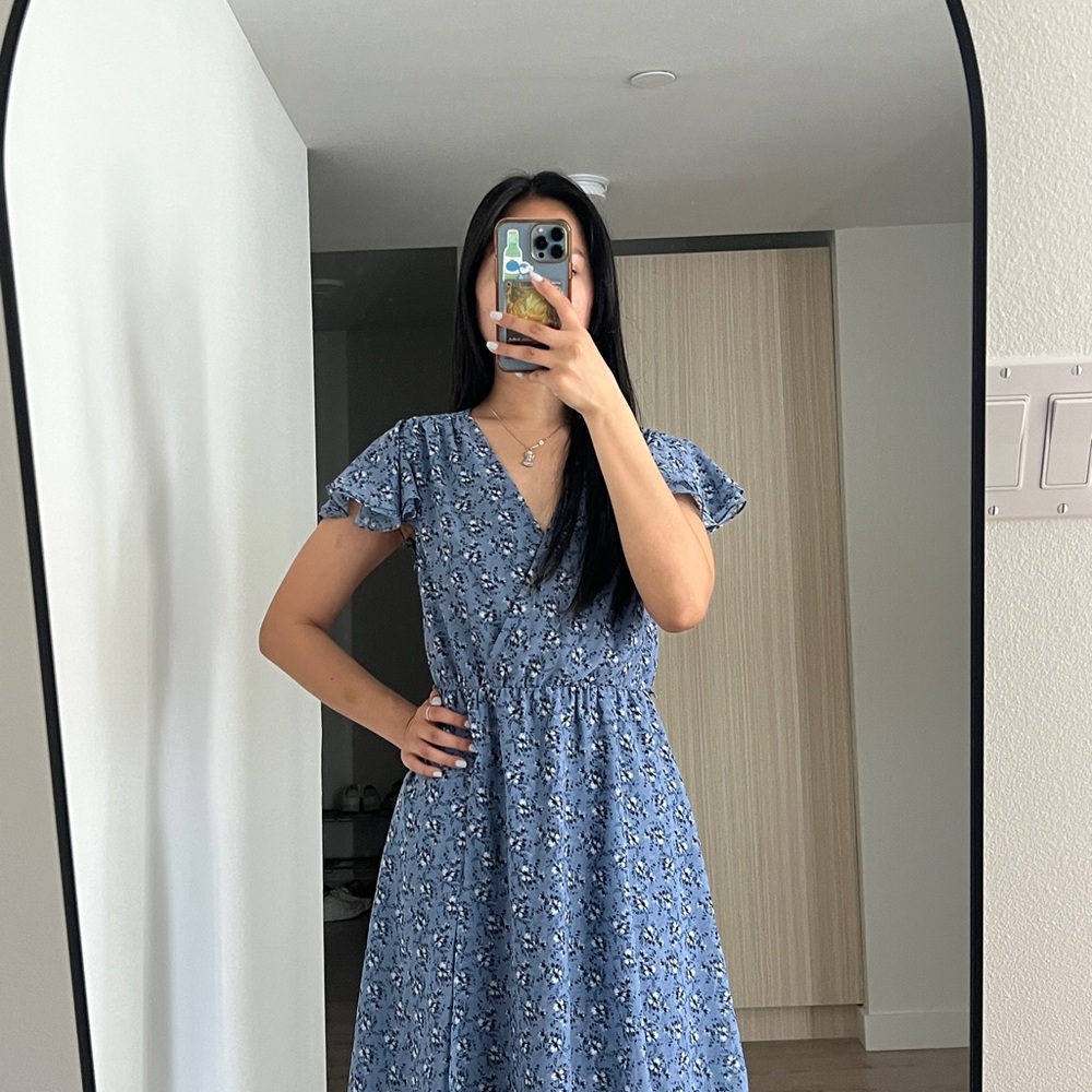 Blue Floral Dress